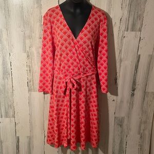 41 Hawthorn Orange Patterned Long Sleeve Dress